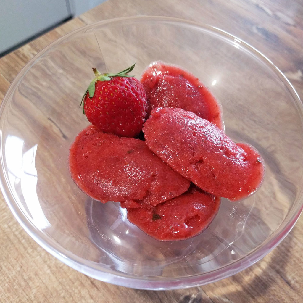 coupe sorbet fraise basilic