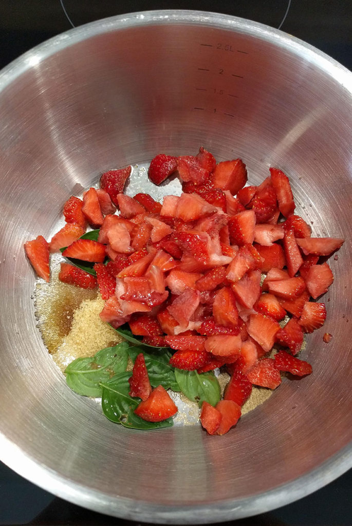 ingredients pour sorbet fraise basilic